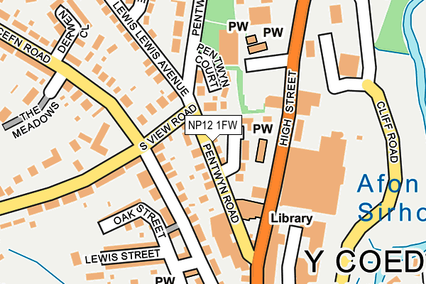 NP12 1FW map - OS OpenMap – Local (Ordnance Survey) NP12 1FW map - OS OpenMap – Local (Ordnance Survey)