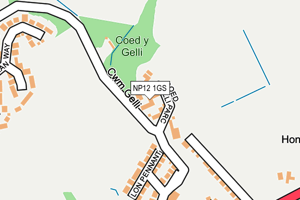 NP12 1GS map - OS OpenMap – Local (Ordnance Survey) NP12 1GS map - OS OpenMap – Local (Ordnance Survey)