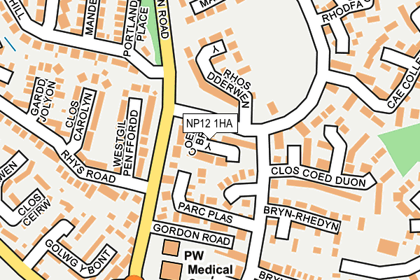 NP12 1HA map - OS OpenMap – Local (Ordnance Survey) NP12 1HA map - OS OpenMap – Local (Ordnance Survey)