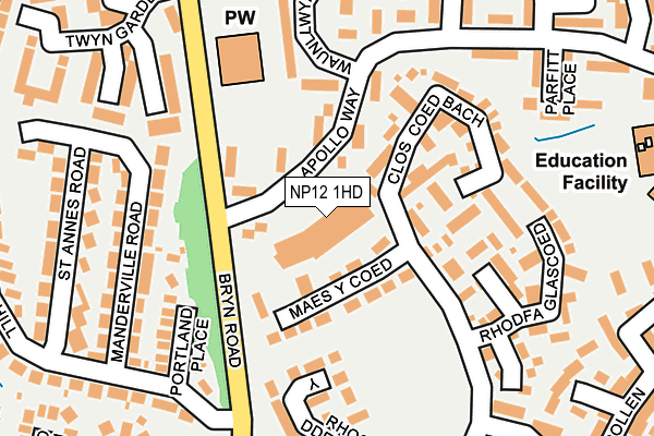 NP12 1HD map - OS OpenMap – Local (Ordnance Survey) NP12 1HD map - OS OpenMap – Local (Ordnance Survey)