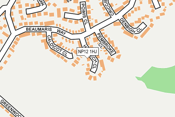 NP12 1HJ map - OS OpenMap – Local (Ordnance Survey) NP12 1HJ map - OS OpenMap – Local (Ordnance Survey)