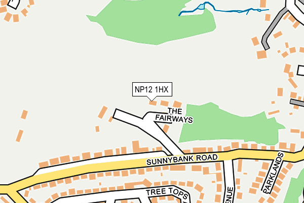 NP12 1HX map - OS OpenMap – Local (Ordnance Survey)