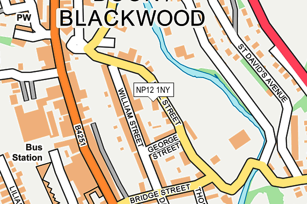 NP12 1NY map - OS OpenMap – Local (Ordnance Survey)