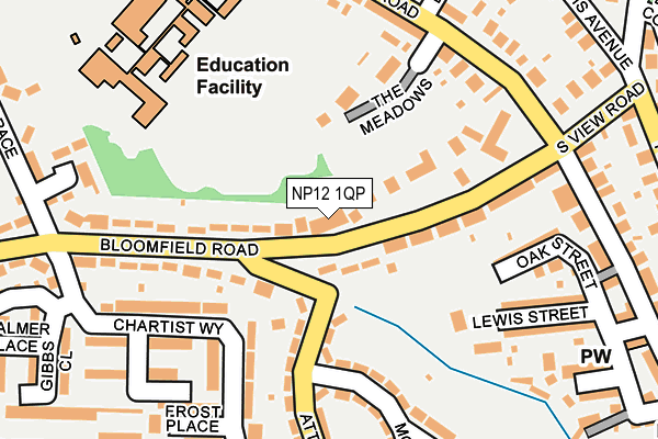 NP12 1QP map - OS OpenMap – Local (Ordnance Survey) NP12 1QP map - OS OpenMap – Local (Ordnance Survey)