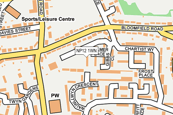 NP12 1WN map - OS OpenMap – Local (Ordnance Survey) NP12 1WN map - OS OpenMap – Local (Ordnance Survey)