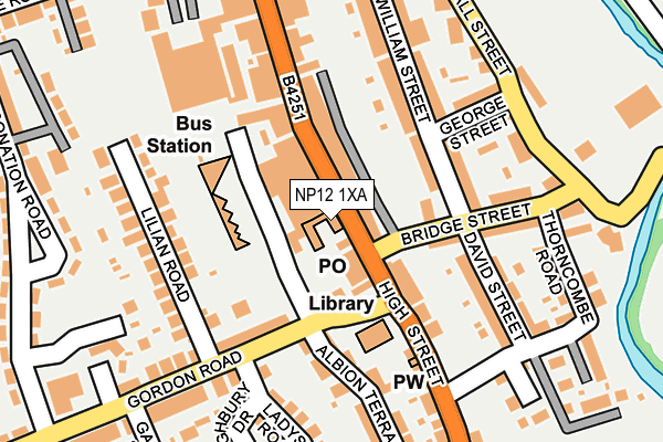NP12 1XA map - OS OpenMap – Local (Ordnance Survey) NP12 1XA map - OS OpenMap – Local (Ordnance Survey)