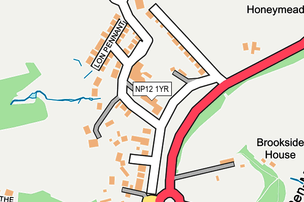 NP12 1YR map - OS OpenMap – Local (Ordnance Survey) NP12 1YR map - OS OpenMap – Local (Ordnance Survey)