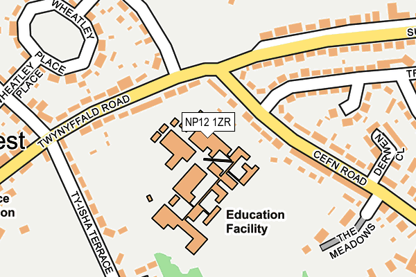 NP12 1ZR map - OS OpenMap – Local (Ordnance Survey) NP12 1ZR map - OS OpenMap – Local (Ordnance Survey)