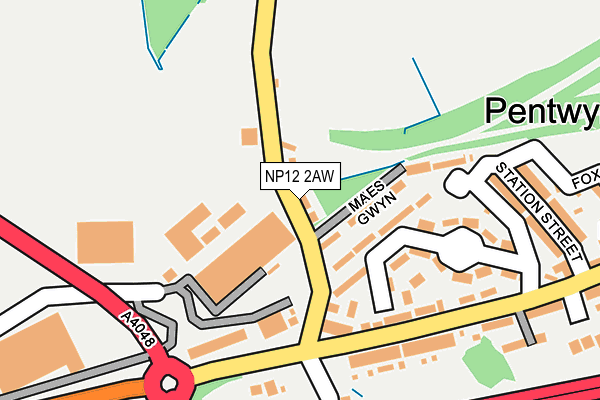 NP12 2AW map - OS OpenMap – Local (Ordnance Survey) NP12 2AW map - OS OpenMap – Local (Ordnance Survey)