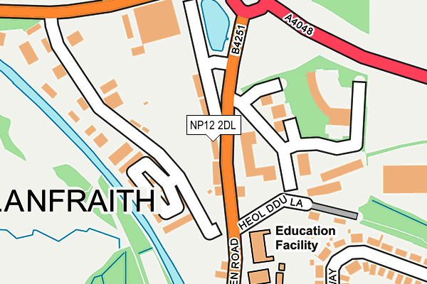 NP12 2DL map - OS OpenMap – Local (Ordnance Survey) NP12 2DL map - OS OpenMap – Local (Ordnance Survey)