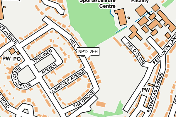 NP12 2EH map - OS OpenMap – Local (Ordnance Survey) NP12 2EH map - OS OpenMap – Local (Ordnance Survey)