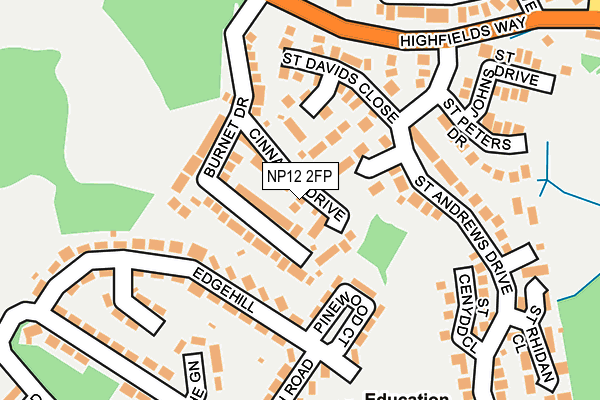 NP12 2FP map - OS OpenMap – Local (Ordnance Survey) NP12 2FP map - OS OpenMap – Local (Ordnance Survey)