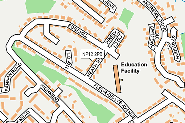 NP12 2PB map - OS OpenMap – Local (Ordnance Survey) NP12 2PB map - OS OpenMap – Local (Ordnance Survey)