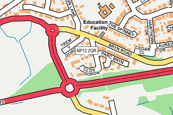 NP12 2QR map - OS OpenMap – Local (Ordnance Survey) NP12 2QR map - OS OpenMap – Local (Ordnance Survey)