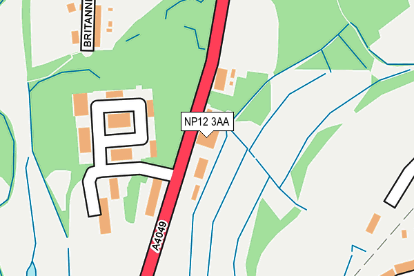 NP12 3AA map - OS OpenMap – Local (Ordnance Survey) NP12 3AA map - OS OpenMap – Local (Ordnance Survey)