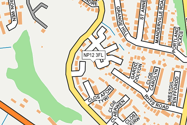 NP12 3FL map - OS OpenMap – Local (Ordnance Survey) NP12 3FL map - OS OpenMap – Local (Ordnance Survey)