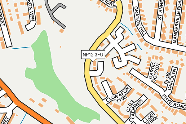 NP12 3FU map - OS OpenMap – Local (Ordnance Survey) NP12 3FU map - OS OpenMap – Local (Ordnance Survey)