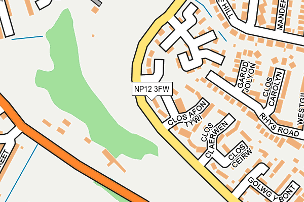 NP12 3FW map - OS OpenMap – Local (Ordnance Survey) NP12 3FW map - OS OpenMap – Local (Ordnance Survey)