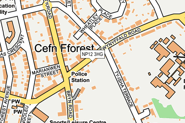 NP12 3HG map - OS OpenMap – Local (Ordnance Survey) NP12 3HG map - OS OpenMap – Local (Ordnance Survey)