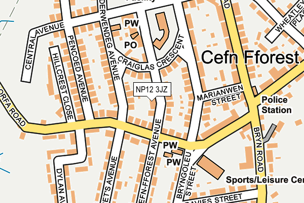 NP12 3JZ map - OS OpenMap – Local (Ordnance Survey) NP12 3JZ map - OS OpenMap – Local (Ordnance Survey)