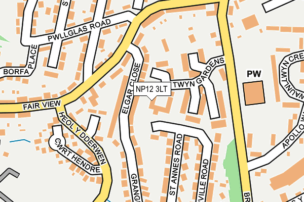 NP12 3LT map - OS OpenMap – Local (Ordnance Survey) NP12 3LT map - OS OpenMap – Local (Ordnance Survey)