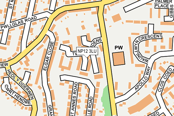 NP12 3LU map - OS OpenMap – Local (Ordnance Survey) NP12 3LU map - OS OpenMap – Local (Ordnance Survey)