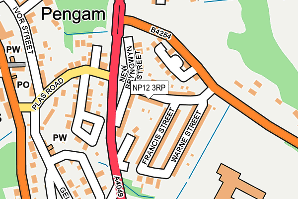 NP12 3RP map - OS OpenMap – Local (Ordnance Survey) NP12 3RP map - OS OpenMap – Local (Ordnance Survey)