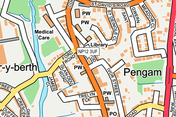 NP12 3UF map - OS OpenMap – Local (Ordnance Survey) NP12 3UF map - OS OpenMap – Local (Ordnance Survey)