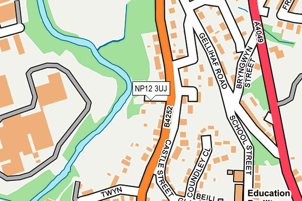NP12 3UJ map - OS OpenMap – Local (Ordnance Survey) NP12 3UJ map - OS OpenMap – Local (Ordnance Survey)