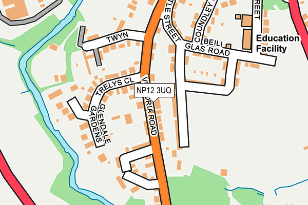 NP12 3UQ map - OS OpenMap – Local (Ordnance Survey) NP12 3UQ map - OS OpenMap – Local (Ordnance Survey)
