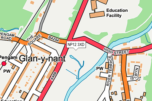 NP12 3XD map - OS OpenMap – Local (Ordnance Survey) NP12 3XD map - OS OpenMap – Local (Ordnance Survey)