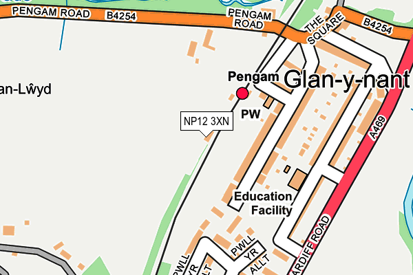 NP12 3XN map - OS OpenMap – Local (Ordnance Survey) NP12 3XN map - OS OpenMap – Local (Ordnance Survey)