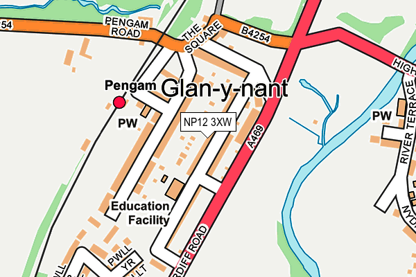 NP12 3XW map - OS OpenMap – Local (Ordnance Survey) NP12 3XW map - OS OpenMap – Local (Ordnance Survey)