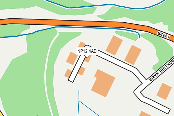 NP12 4AD map - OS OpenMap – Local (Ordnance Survey) NP12 4AD map - OS OpenMap – Local (Ordnance Survey)