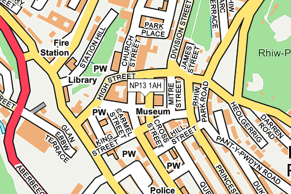 NP13 1AH map - OS OpenMap – Local (Ordnance Survey) NP13 1AH map - OS OpenMap – Local (Ordnance Survey)