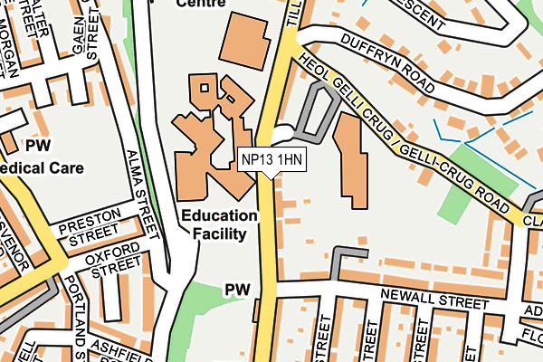 NP13 1HN map - OS OpenMap – Local (Ordnance Survey) NP13 1HN map - OS OpenMap – Local (Ordnance Survey)