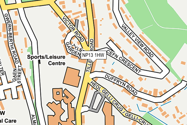 NP13 1HW map - OS OpenMap – Local (Ordnance Survey) NP13 1HW map - OS OpenMap – Local (Ordnance Survey)