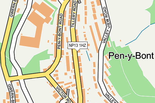 NP13 1HZ map - OS OpenMap – Local (Ordnance Survey) NP13 1HZ map - OS OpenMap – Local (Ordnance Survey)