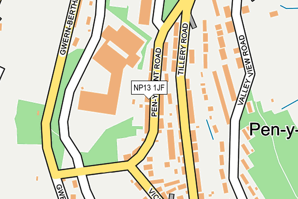 NP13 1JF map - OS OpenMap – Local (Ordnance Survey) NP13 1JF map - OS OpenMap – Local (Ordnance Survey)