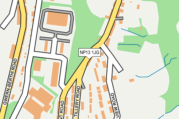 NP13 1JG map - OS OpenMap – Local (Ordnance Survey) NP13 1JG map - OS OpenMap – Local (Ordnance Survey)