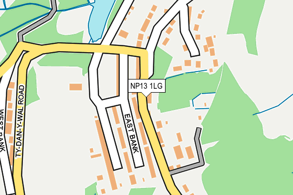 NP13 1LG map - OS OpenMap – Local (Ordnance Survey) NP13 1LG map - OS OpenMap – Local (Ordnance Survey)