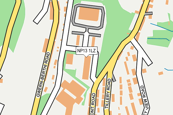NP13 1LZ map - OS OpenMap – Local (Ordnance Survey) NP13 1LZ map - OS OpenMap – Local (Ordnance Survey)