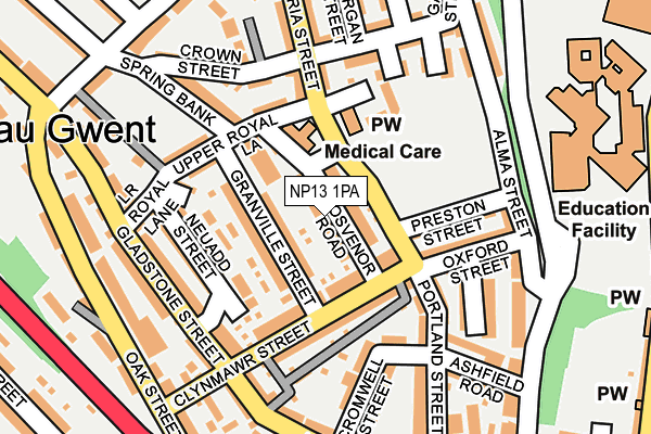 NP13 1PA map - OS OpenMap – Local (Ordnance Survey) NP13 1PA map - OS OpenMap – Local (Ordnance Survey)
