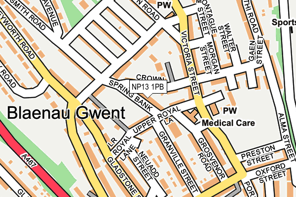 NP13 1PB map - OS OpenMap – Local (Ordnance Survey) NP13 1PB map - OS OpenMap – Local (Ordnance Survey)