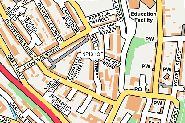 NP13 1QF map - OS OpenMap – Local (Ordnance Survey) NP13 1QF map - OS OpenMap – Local (Ordnance Survey)