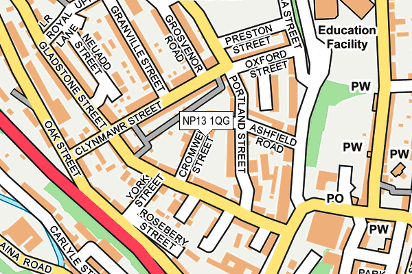 NP13 1QG map - OS OpenMap – Local (Ordnance Survey) NP13 1QG map - OS OpenMap – Local (Ordnance Survey)