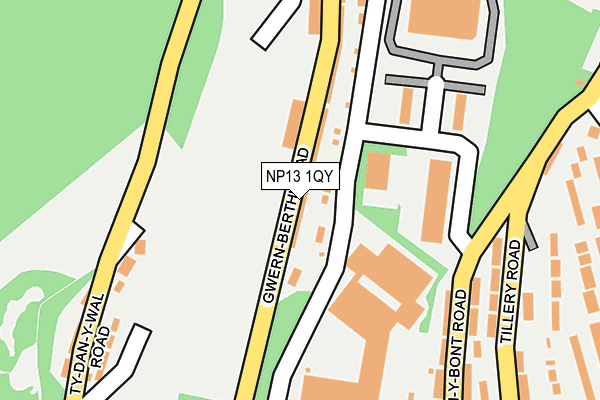 NP13 1QY map - OS OpenMap – Local (Ordnance Survey) NP13 1QY map - OS OpenMap – Local (Ordnance Survey)