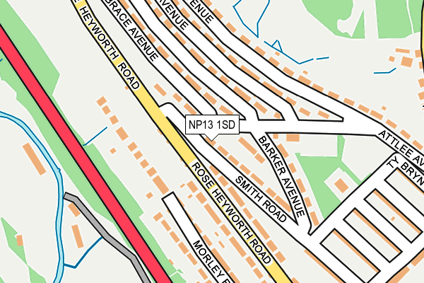 NP13 1SD map - OS OpenMap – Local (Ordnance Survey) NP13 1SD map - OS OpenMap – Local (Ordnance Survey)