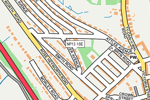 NP13 1SE map - OS OpenMap – Local (Ordnance Survey) NP13 1SE map - OS OpenMap – Local (Ordnance Survey)