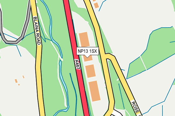 NP13 1SX map - OS OpenMap – Local (Ordnance Survey) NP13 1SX map - OS OpenMap – Local (Ordnance Survey)